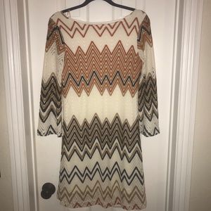 Sharagano chevron dress